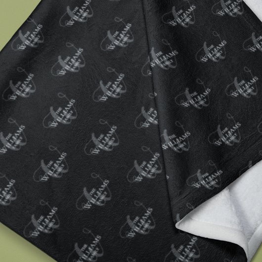 Mit Monogramm Schwarz Fleecedecke