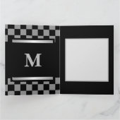 Mit Monogramm schwarz geprüft Karte (Innenseite)