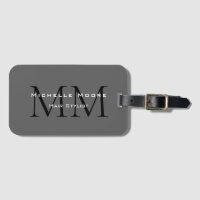 Mit Monogramm-Schwarz-Grau-Kalligraphie
