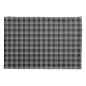 Mit Monogramm Schwarz/Grau-Schachbrettmuster Karie Kissenbezug (Rückseite)