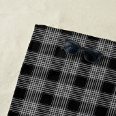 Mit Monogramm Schwarz/Grau-Schachbrettmuster Karie Strandtuch (Beispiel)