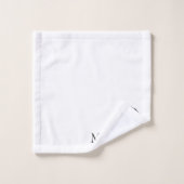 Mit Monogramm Schwarz-Labrador-Hundedesign Badhandtuch Set (Waschlappen)