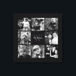 Mit Monogramm Schwarz-Rahmen-FotoCollage Leinwanddruck<br><div class="desc">Fügen Sie Ihre Fotos, Monogramme oder beliebigen Text Ihrer Wahl hinzu.</div>