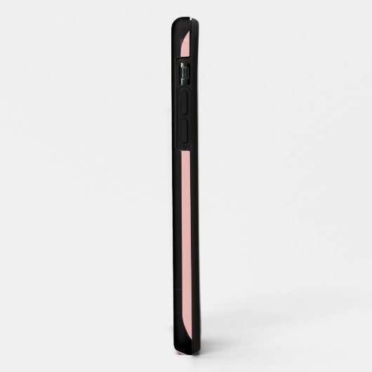 Mit Monogramm schwarz-rosa Streifen-Muster mit Blu Case-Mate iPhone Hülle (Hinten/Links)