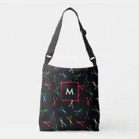 Mit Monogramm Schwarz-Scheren-Muster