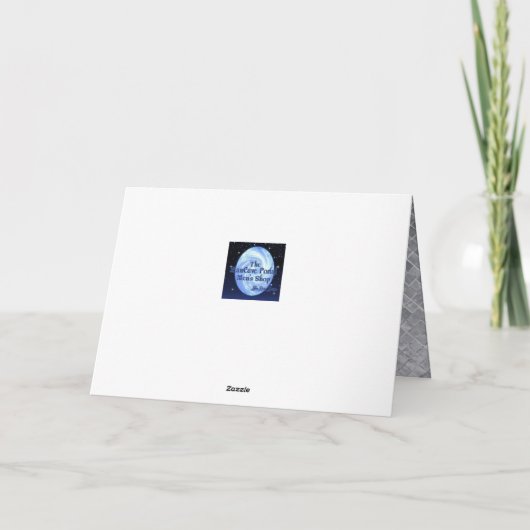 Mit Monogramm Schwarz-Silber-Mosaik Karte (Rückseite)