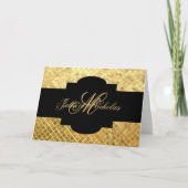 Mit Monogramm Schwarz-u. Goldmosaik Karte (Vorderseite)