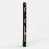 Mit Monogramm Schwarz-und Goldmarokkaner Case-Mate iPhone Hülle (Hinten/Rechts)