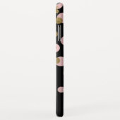 Mit Monogramm Schwarz und Rose Case-Mate iPhone Hülle (Hinten/Rechts)