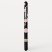 Mit Monogramm Schwarz und Rose Case-Mate iPhone Hülle (Hinten/Links)