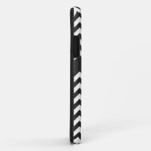 Mit Monogramm Schwarz-Weiß-Chevronen-Muster Case-Mate iPhone Hülle (Hinten/Rechts)