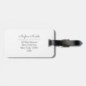 Mit Monogramm Schwarz-Weiß-Drehbuch Gepäckanhänger (Rückseite horizontal)