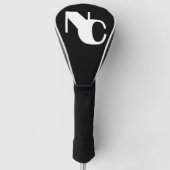 Mit Monogramm Schwarz-Weiß-Fett-Linked-Initialen Golf Headcover (Vorderseite)