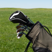 Mit Monogramm Schwarz-Weiß-Fett-Linked-Initialen Golf Headcover (In SItu)