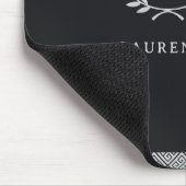 Mit Monogramm Schwarz-Weiß-Grenze Mousepad (Ecke)