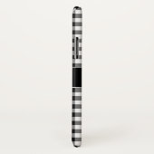 Mit Monogramm Schwarz-Weiß-Karo-Muster Case-Mate iPhone Hülle (Hinten/Rechts)