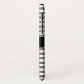 Mit Monogramm Schwarz-Weiß-Karo-Muster Case-Mate iPhone Hülle (Hinten/Links)