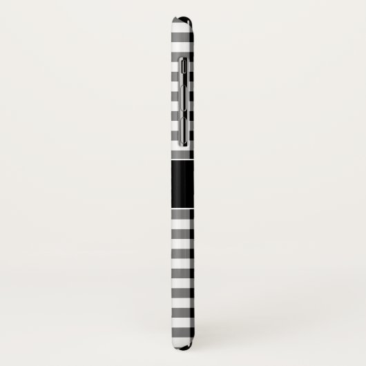 Mit Monogramm Schwarz-Weiß-Karo-Muster Case-Mate iPhone Hülle (Hinten/Links)