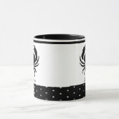 Mit Monogramm Schwarz-Weiß-Krabbe Tasse (Zentrum)