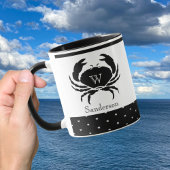 Mit Monogramm Schwarz-Weiß-Krabbe Tasse