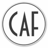 Mit Monogramm Schwarz-Weiß-Kuss-Sticker Aufkleber (Vorderseite)