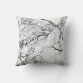 Mit Monogramm Schwarz-Weiß-Marmor Kissen (Rückseite)