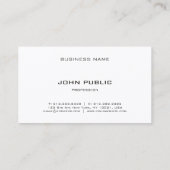 Mit Monogramm Schwarz/Weiß-Minimalistische Vorlage Visitenkarte (Rückseite)