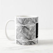 Mit Monogramm Schwarz-Weiß-Muster Kaffeetasse (Links)