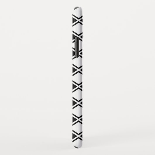 Mit Monogramm Schwarz-Weiß-Plätze Case-Mate iPhone Hülle (Hinten/Rechts)