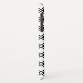 Mit Monogramm Schwarz-Weiß-Plätze Case-Mate iPhone Hülle (Hinten/Links)