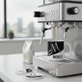 mit Monogramm Schwarz-Weiß-Split-Skript Kaffeetasse