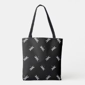 Mit Monogramm Schwarz-Weiß-Tasche Tasche (Rückseite)