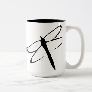 mit Monogramm Schwarz-Weiß-Tasse Zweifarbige Tasse