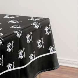 Mit Monogramm Schwarz-weiße Crab-Küste Tischdecke