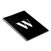 Mit Monogramm Schwarz-weiße Erstelegung Notizblock (Rechte Seite)