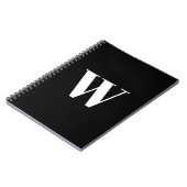 Mit Monogramm Schwarz-weiße Erstelegung Notizblock (Linke Seite)