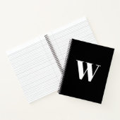 Mit Monogramm Schwarz-weiße Erstelegung Notizblock (Innenseite)