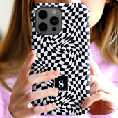 Mit Monogramm schwarz-weiße Masche Case-Mate iPhone Hülle