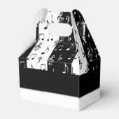 Mit Monogramm schwarz-weiße Streifen 2 Geschenkschachtel (Rückseite)