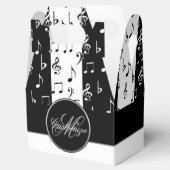 Mit Monogramm schwarz-weiße Streifen 2 Geschenkschachtel (Geöffnet)