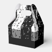 Mit Monogramm schwarz-weiße Streifen Geschenkschachtel (Rückseite)