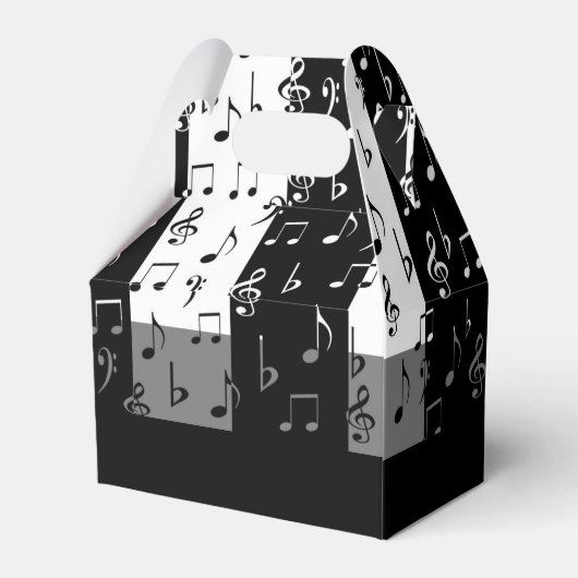 Mit Monogramm schwarz-weiße Streifen Geschenkschachtel (Rückseite)