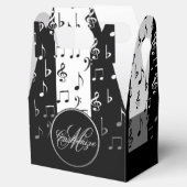 Mit Monogramm schwarz-weiße Streifen Geschenkschachtel (Geöffnet)