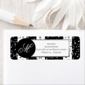 Mit Monogramm schwarz-weiße Streifen - Labels 2 (Insitu)