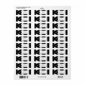 Mit Monogramm schwarz-weiße Streifen - Labels 2 (Vorne)