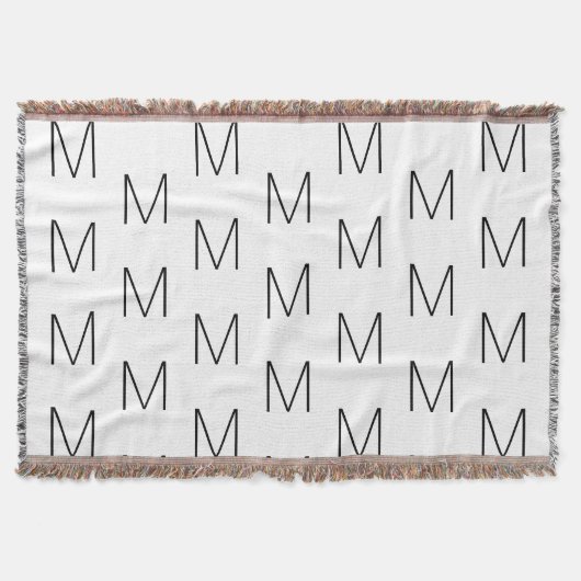 Mit Monogramm Schwarz-weißer Anfangsbuchstabe Decke (Vorderseite)