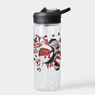 mit Monogramm schwarze Basketball-Stars Trinkflasche