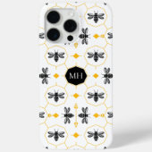 Mit Monogramm Schwarze Beere Gelbe Honeycomb Moder Case-Mate iPhone Hülle (Rückseite)