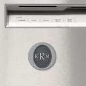 Mit Monogramm Schwarze Flora Magnet (In Situ (Geschirrspüler))