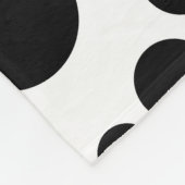 Mit Monogramm schwarze Kreise und Punkte Fleecedecke (Ecke)
